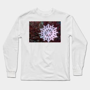 Christmas snowflake in red and green Long Sleeve T-Shirt